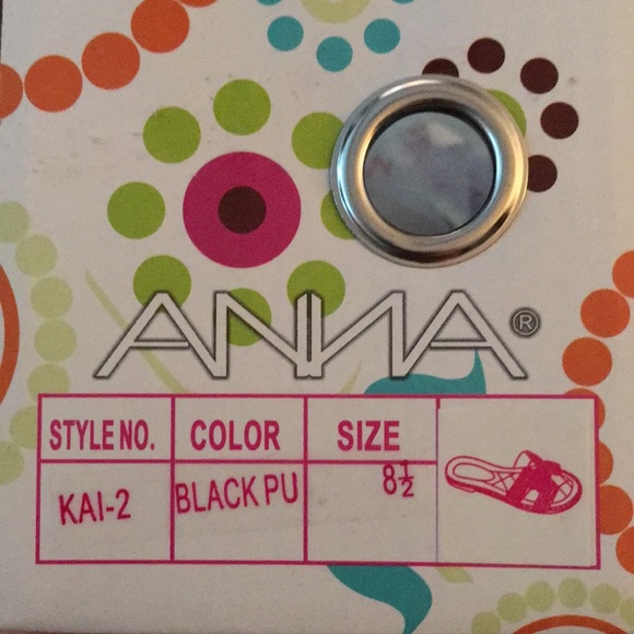 ANNA. Bling sandals. Black Size 8 1/2. NIB - Picture 3 of 7